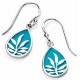 Earring, turquoise color in 925/1000 silver