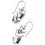 Earring butterflies in 925/1000 silver