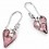 Earring hearts swarovski and star in 925/1000 silver