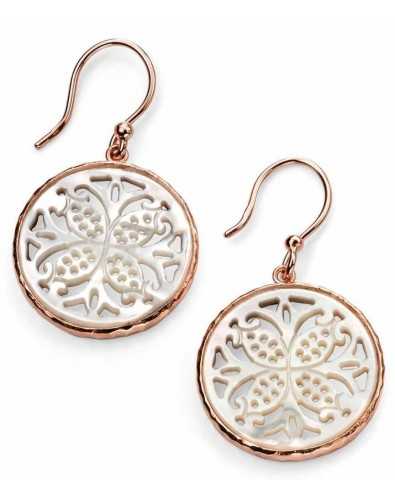 Earring motifs mother-of-pearl rose gold plated in 925/1000 silver