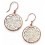 Earring motifs mother-of-pearl rose gold plated in 925/1000 silver