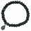 Bracelet stretch-onyx and zirconia in 925/1000 silver