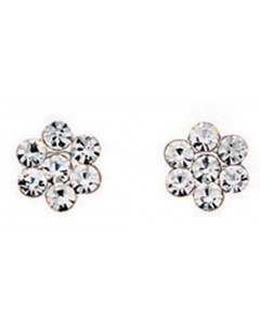 Earring zirconium flower 925/1000 silver