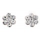 Earring zirconium flower 925/1000 silver