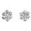 Earring zirconium flower 925/1000 silver