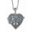 Necklace heart marcassite in 925/1000 silver