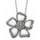 Flower necklace marcassite in 925/1000 silver