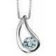 Necklace topaz in 925/1000 silver