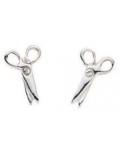 Earring pair of scissors, 925/1000 silver