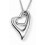 Necklace with double hearts in 925/1000 silver