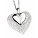 Necklace with double hearts in 925/1000 silver