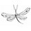 Necklace dragonfly in 925/1000 silver