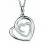 Necklace with double hearts in 925/1000 silver