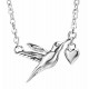 Necklace hummingbird in 925/1000 silver