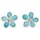 Earring flower 925/1000 silver