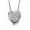 Necklace hearts zirconia in 925/1000 silver