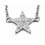 Necklace star zirconia in 925/1000 silver