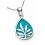 Necklace imitation turquoise in 925/1000 silver