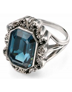 My-jewelry – D3204b – Ring comtésse crystal navy blue 925/1000 silver