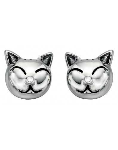 Earring cat in 925/1000 silver