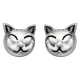 Earring cat in 925/1000 silver