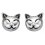 Earring cat in 925/1000 silver