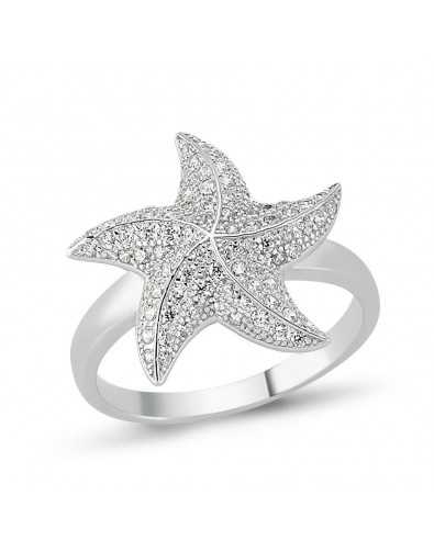 My-jewelry - D833 - Ring star in 925/1000 silver