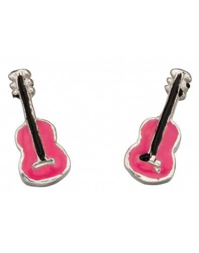 My-jewelry - D924p - earring guitar in 925/1000 silver