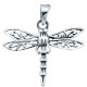 Necklace dragonfly in 925/1000 silver