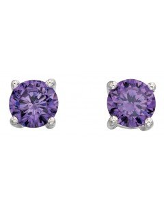 My-jewelry - D5034m - earring amethyst in 925/1000 silver