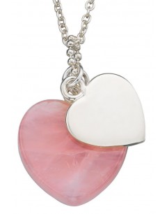 My-jewelry - D3846 - Collar chic hearts and rose quartz, 925/1000 silver