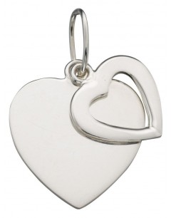 My-jewelry - D4256 - Collar chic double heart in 925/1000 silver