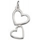 My-jewelry - D4266 - Collar chic double hearts in 925/1000 silver