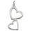 My-jewelry - D4266 - Collar chic double hearts in 925/1000 silver