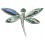 My-jewelry - D4273 - Necklace chic dragonfly enamelled in 925/1000 silver