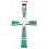 My-jewelry - D4274t - Collar chic turquoise cross in 925/1000 silver